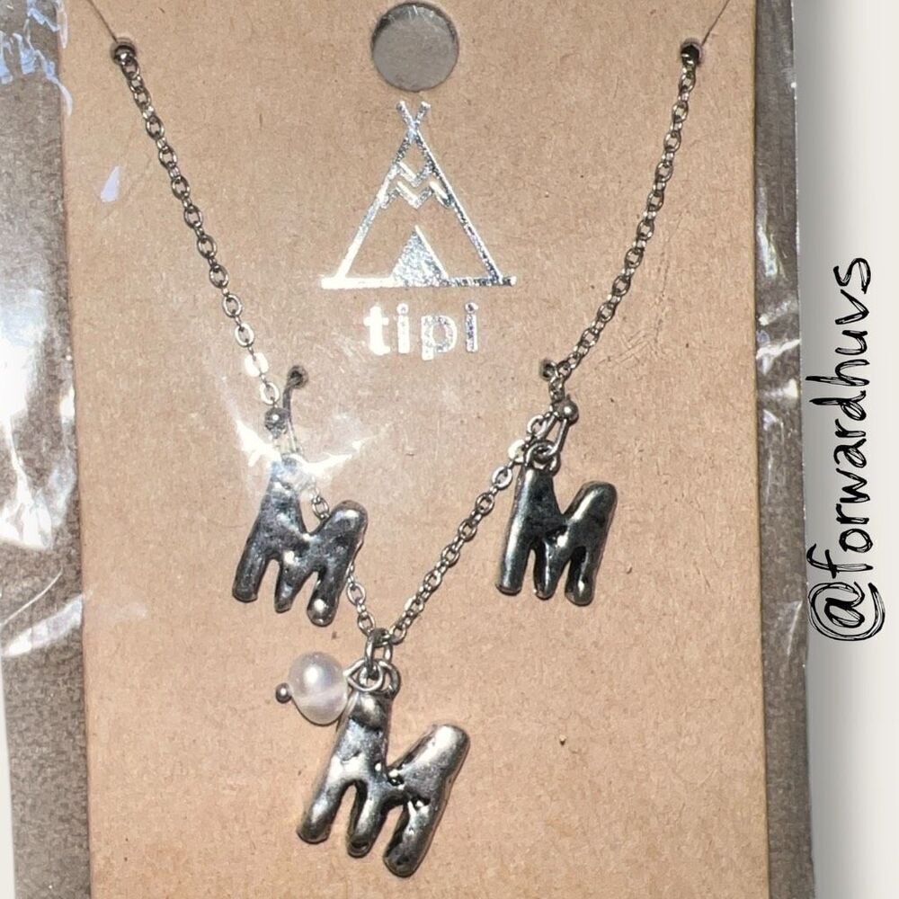 Bundle Sale 3 for $15 | Tipi Brand Silver-tone Necklace and Matching Earring Set